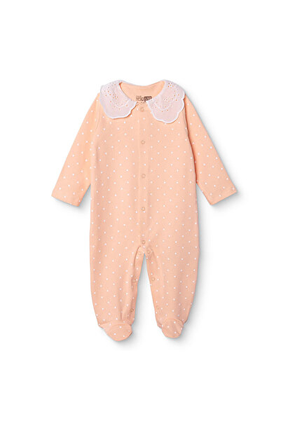 ebebek Hello Baby HelloBaby Kız Bebek Tulum Puantiye Baskılı Çıtçıtlı Dantel ...