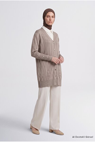 Armine Jacquard Knitwear Cardigan Open Vision