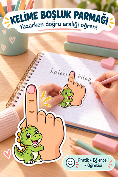 alışveriş kurdu 1. Sınıf Kelime Arası Boşluk Bırakma Parmağı 8’li – Dinozor Y...