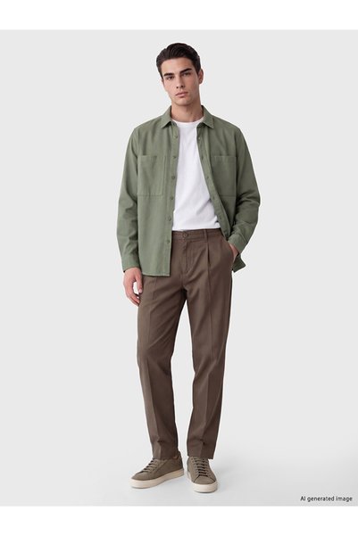 LC Waikiki Khaki Regular Fit Men's Shirt Jacket