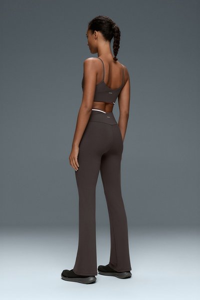 Oysho Flare Comfortlux V-cut Rib trousers