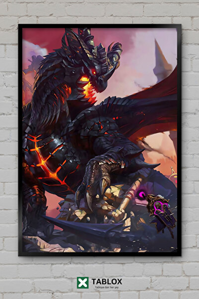 tablomaxtbx Deathwing Warhammer Fantastični zmaj Igra Poster Umjetnički okvir...