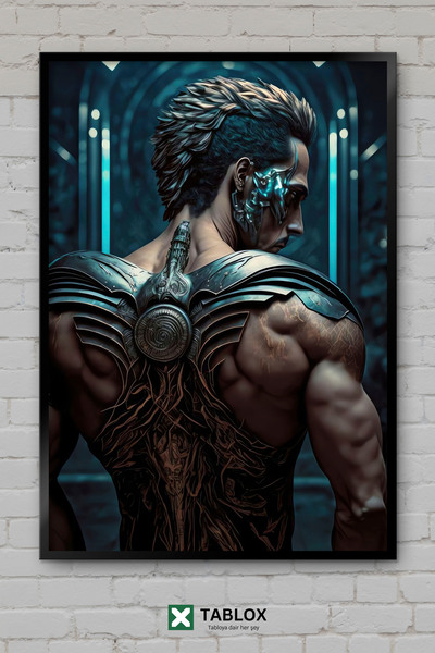 tablomaxtbx Αφίσα επιστημονικής φαντασίας Cyberpunk Achilles Achilles Greek H...