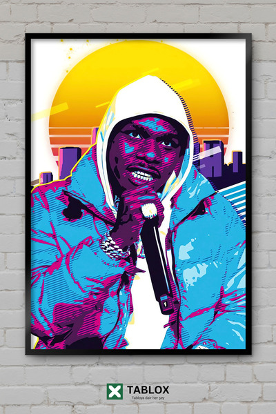 tablomaxtbx Dababy Rapper Ράπερ Χιπ Χοπ Μουσική Αφίσα Τέχνης Κορνιζαρισμένο Δ...