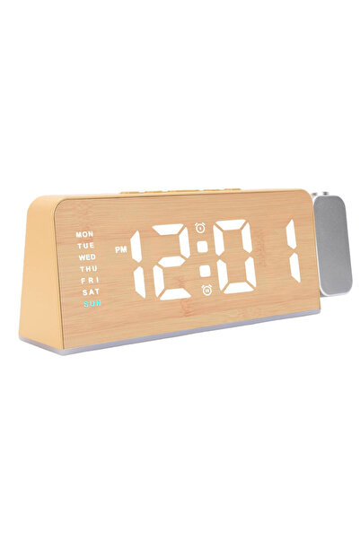 Mihai Ceas digital cu alarmă și proiecție a orei, afișaj LED 8055, temperatur...