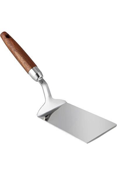 Arabest Stainless Steel Spatula with Wooden Handle,Heavy Duty Metal Griddle T...