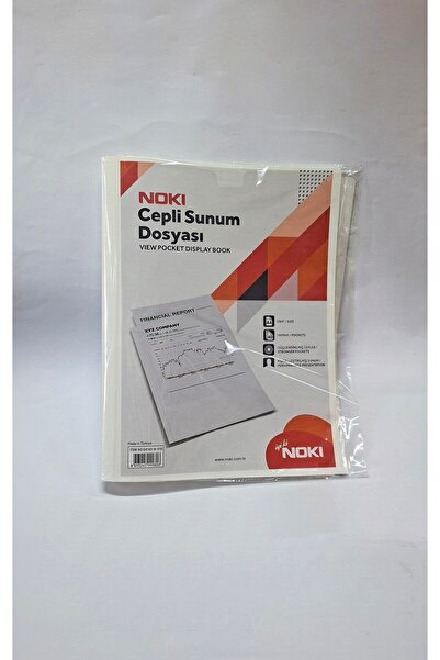 Noki Beyaz 40lı Sunum Dosyası Plastik Kapaklı Şeffaf Yapraklı