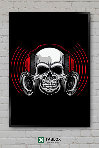 tablomaxtbx Dj Zombi Zombie Μουσική Ηλεκτρονική Τέχνη Τρόμου Αφίσα με Πλαίσιο...