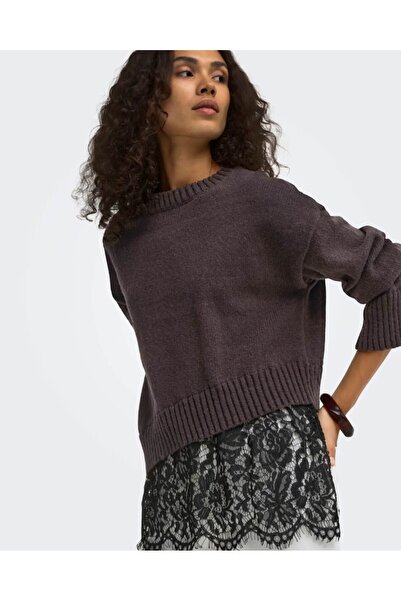 ONLY Onlevie Ls Lace Mix O-Neck Knt
