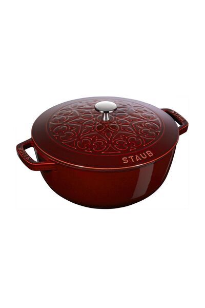 STAUB Cast iron Cocotte cooking pot, 26cm/4.9L, Grenadine -