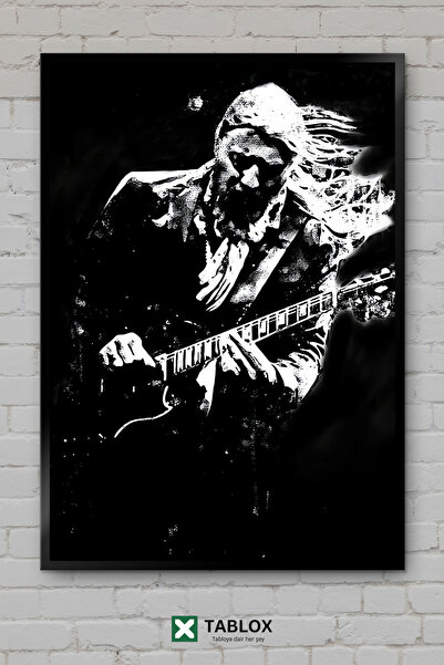 tablomaxtbx Derek Trucks Ασπρόμαυρος κιθαρίστας Μπλουζ Αφίσα με κορνίζα Διακο...