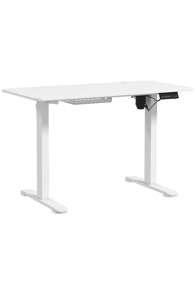 Generic Brand Birou reglabil pe înălțime, 120x60x72-116 cm, alb