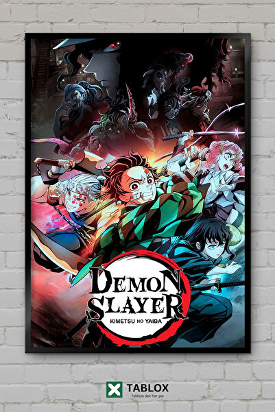 tablomaxtbx Demon Slayer Svi likovi Anime Manga poster Uramljeni dekorativni ...