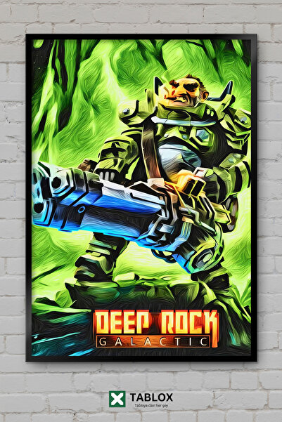 tablomaxtbx Deep Rock Galactic Painting Tablo Αφίσα βιντεοπαιχνιδιού με πλαίσ...