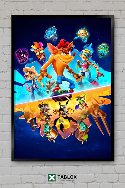 tablomaxtbx Poster Crash Bandicoot, vertical, cu aspect de cadru artistic pen...