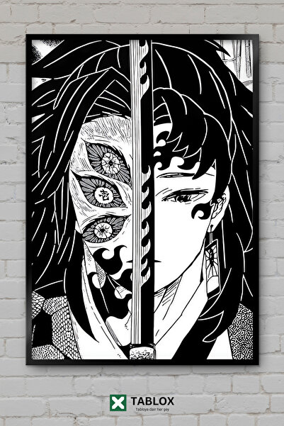 tablomaxtbx Demon Slayer Manga Anime Personaj Poster Japonez Cadru de artă As...