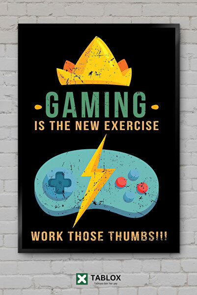 tablomaxtbx Χειριστήριο παιχνιδιών Crown Crown Gaming Player King Αφίσα με κο...