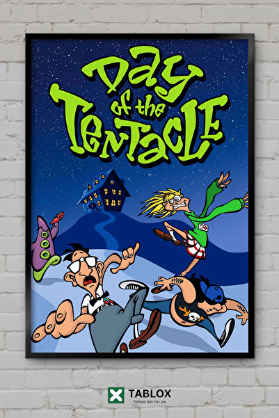 tablomaxtbx Day of the Tentacle Video Game Retro Poster Art Frame Look Decora...