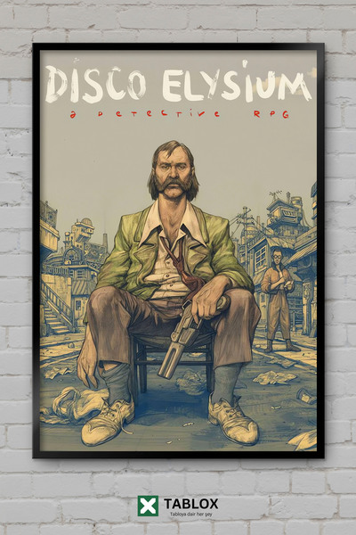 tablomaxtbx Disco Elysium ključna umetnička grafika video igre, poster, umetn...