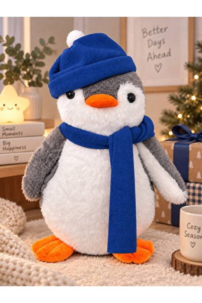 Mellito Toyzz 40 cm Plush Pingu Penguin with Hat Plush Toy Sleeping Companion