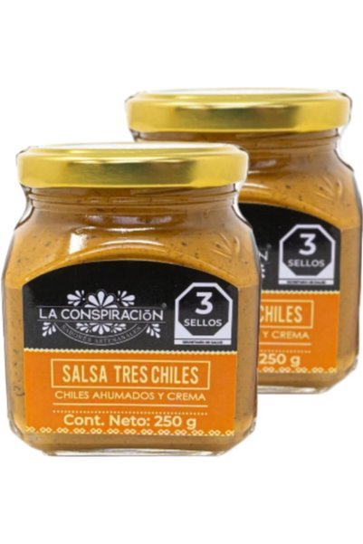 Mayamen La Conspiración Salsa Tres Chiles - Pack of 2 x 250g – Extra Spicy Th...