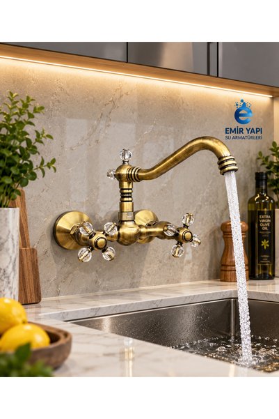 emiryapı ANTİK DUVARDAN ÇEVİRMELİ EVYE BATARYASI