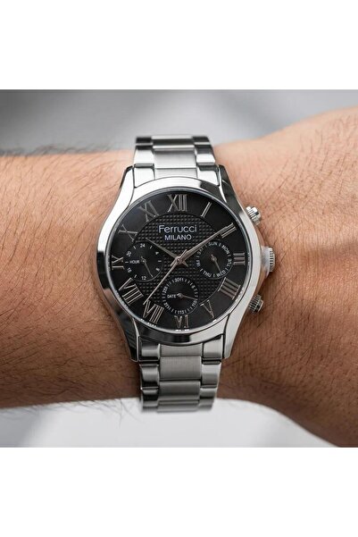 Ferrucci Fcf.03719M.01 Steel Case Functions Active Men's Wristwatch