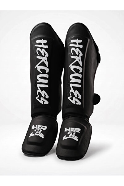 HERCULES AIGIS 1.3 Siyah Şimşek Desenli Kaval Koruyucu | Shin Guard (Beden M)