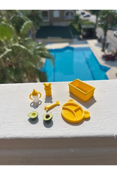 Lyvera Design My Mini Baby Zuru oyuncak minyatür mutfak seti tabak biberon ka...