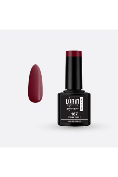 Lorin Cosmetics Lorin Ημιμόνιμο Βερνίκι Νυχιών Τζελ 8ml. # 187 (Τυριανό Μωβ) ...