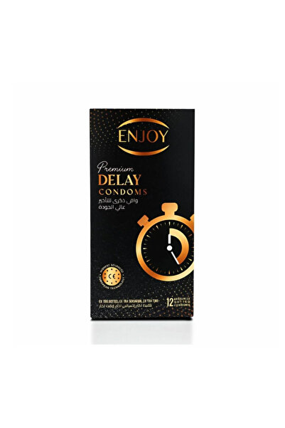 Enjoy واقيات ذكرية ممتازة من Ainjoy، 12 قطعة، لتأخير القذف وإطالة الوقت