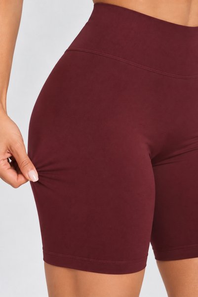 ATHLETİC34 Women's High Waist Gathering Diving Fabric Shorts Leggings