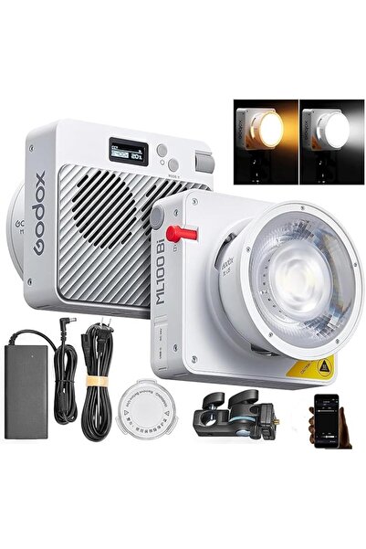 Godox إضاءة فيديو LED محمولة ثنائية اللون بقوة 100 واط طراز ML100Bi