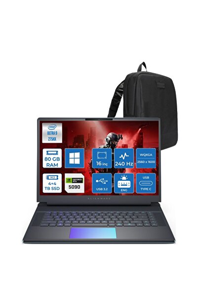 Dell Alienware 16 Area-51 AA16250 Ultra 9 275HX Ddr5 80GB 4tb+4tb SSD 24GB/RT...