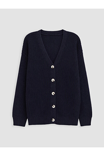 LC Waikiki Girl's V-Neck Knitwear Cardigan