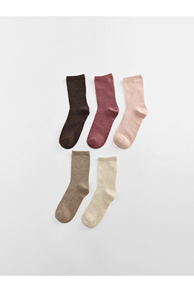 LC Waikiki Rmz Gi̇yi̇m Farkiyla Women's Sock Socks 5-Pack