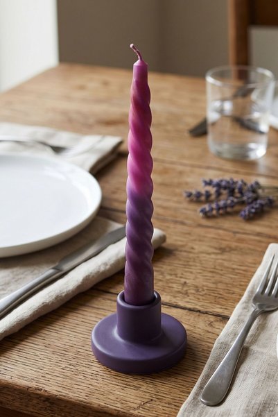 Solana Home Living 2 Adet Renkli Burgulu Mum-18 cm