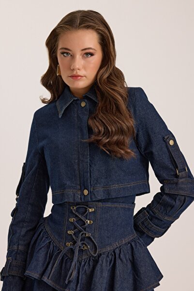 NOK İSTANBUL Rock Star Denim Jacket DARK BLUE