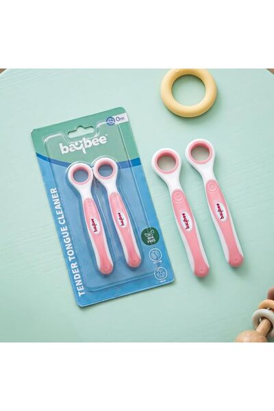 BAYBEE Baby Tongue Cleaner for Newborn Infants Toddlers, Soft Silicone Baby T...