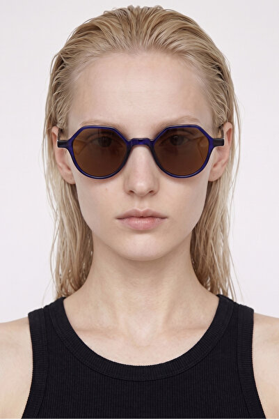 Bilge Karga Paula Navy Leopard Brown Sunglasses