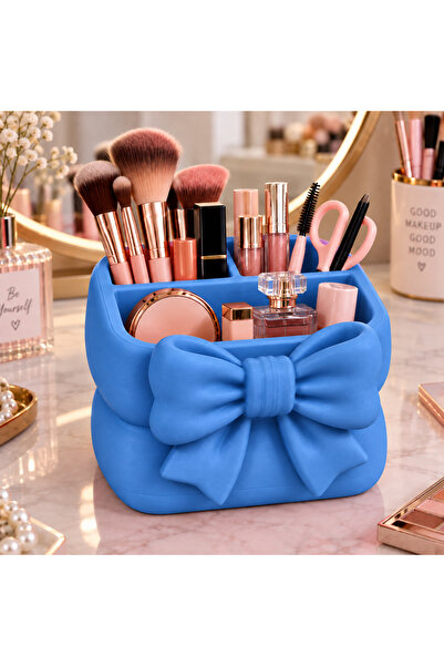 PİYATECH Bowknot Makeup Organizer with 3 Compartments – Cosmetic, Jewelry, an...