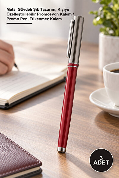 Yenilig 3-Piece Rollerball Pen – Stylish Design with Metal Body, Customizable...