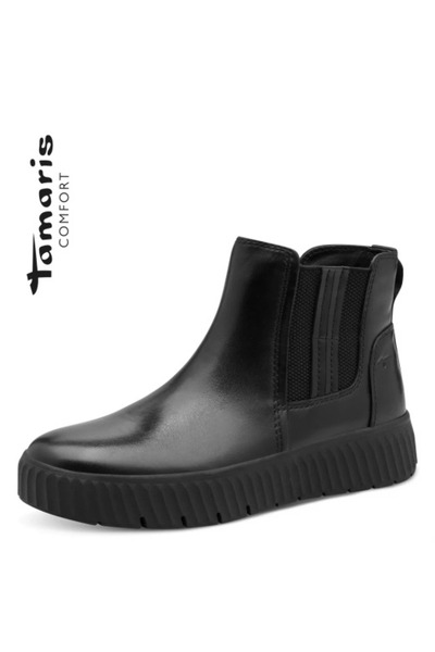 Tamaris Cizme din piele 8-85405-45 022 negre, pentru picior lat