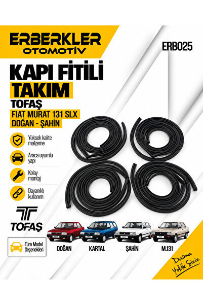 ERBERKLER Tofaş M131 Doğan Slx Şahin Kartal Uyumlu Kapı Fitil Takım (4 ADET) ...
