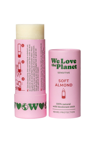 We Love The Planet Deodorant stick Sensitiv, Soft Almond bucăți, 40 g