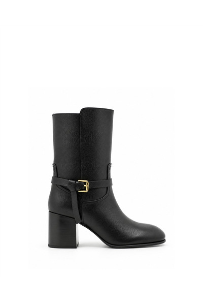 Vario Genuine Leather Women's Boots S68 Black Floter (Black Floater)