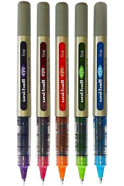 UNİ-BALL Eye Ub-157 Fine Liquid Ink Rollerball Pen - Tropical Set - Pack Of 5