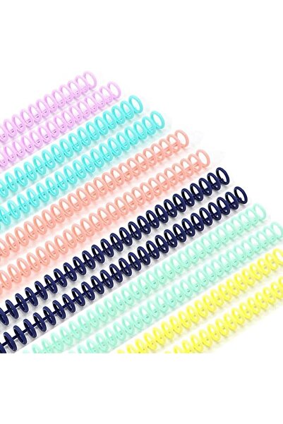 Goodern 12 Pack Spiral Binding Coils,Colored Coil Bindings Spines,Plastic Loo...