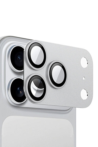 iPhone 18 Pro Uyumlu Kamera Koruyucu Lens Metal Temperli Cam Kamera Çevresi Tam Koruma