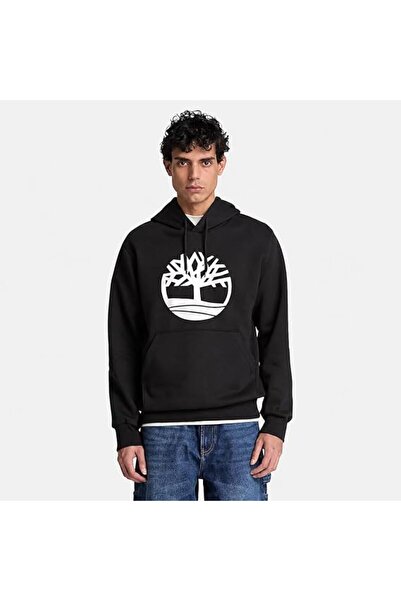 Timberland Northwood Tree Logo Bb Hoodie Men's Black Sweatshirt